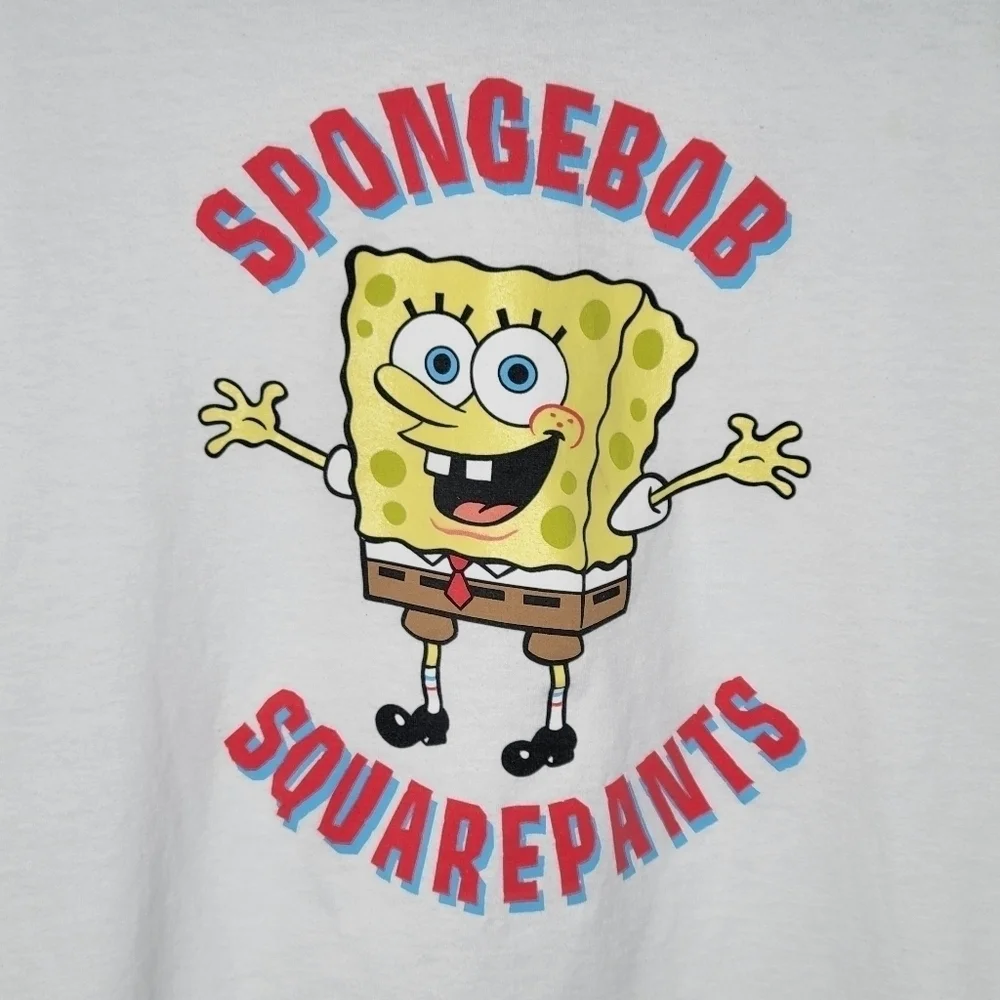 Vintage Y2K Spongebob SquarePants Nickelodeon T-Shirt in White